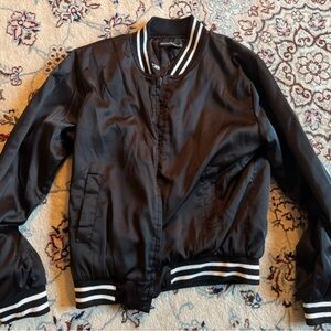 Brandy Melville Black Bomber Jacket